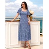 image:imageZESICA Womens 2026 Summer Boho Wedding Guest Midi DressesDustyblue