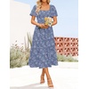 image:imageZESICA Womens 2026 Summer Boho Wedding Guest Midi DressesDustyblue