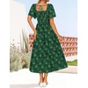 image:imageZESICA Womens 2026 Summer Boho Wedding Guest Midi DressesGreen