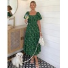image:imageZESICA Womens 2026 Summer Boho Wedding Guest Midi DressesGreen