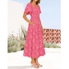 image:imageZESICA Womens 2026 Summer Boho Wedding Guest Midi DressesHotpink