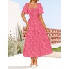 image:imageZESICA Womens 2026 Summer Boho Wedding Guest Midi DressesHotpink