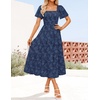 image:imageZESICA Womens 2026 Summer Boho Wedding Guest Midi DressesNavy