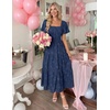 image:imageZESICA Womens 2026 Summer Boho Wedding Guest Midi DressesNavy