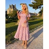 image:imageZESICA Womens 2026 Summer Boho Wedding Guest Midi DressesPink