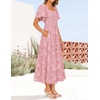 image:imageZESICA Womens 2026 Summer Boho Wedding Guest Midi DressesPink