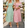 image:imageZESICA Womens 2026 Summer Boho Wedding Guest Midi DressesPink
