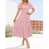 image:imageZESICA Womens 2026 Summer Boho Wedding Guest Midi DressesPink