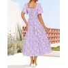 image:imageZESICA Womens 2026 Summer Boho Wedding Guest Midi DressesPurple