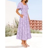 image:imageZESICA Womens 2026 Summer Boho Wedding Guest Midi DressesPurple