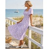 image:imageZESICA Womens 2026 Summer Boho Wedding Guest Midi DressesPurple