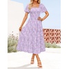 image:imageZESICA Womens 2026 Summer Boho Wedding Guest Midi DressesPurple
