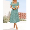 image:imageZESICA Womens 2026 Summer Boho Wedding Guest Midi DressesTeal