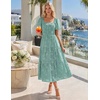 image:imageZESICA Womens 2026 Summer Boho Wedding Guest Midi DressesTeal
