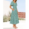 image:imageZESICA Womens 2026 Summer Boho Wedding Guest Midi DressesTeal