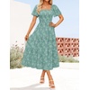 image:imageZESICA Womens 2026 Summer Boho Wedding Guest Midi DressesTeal