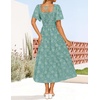 image:imageZESICA Womens 2026 Summer Boho Wedding Guest Midi DressesTeal