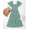 image:imageZESICA Womens 2026 Summer Boho Wedding Guest Midi DressesTeal