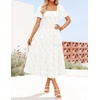 image:imageZESICA Womens 2026 Summer Boho Wedding Guest Midi DressesWhite