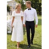image:imageZESICA Womens 2026 Summer Boho Wedding Guest Midi DressesWhite