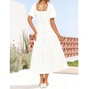image:imageZESICA Womens 2026 Summer Boho Wedding Guest Midi DressesWhite