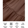 image:imageZESICA Womens 2026 Summer Casual Flutter Short Sleeve Smocked Midi DressCoffee