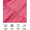 image:imageZESICA Womens 2026 Summer Casual Flutter Short Sleeve Smocked Midi DressHot Pink