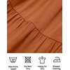 image:imageZESICA Womens 2026 Summer Casual Flutter Short Sleeve Smocked Midi DressOrange