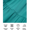 image:imageZESICA Womens 2026 Summer Casual Flutter Short Sleeve Smocked Midi DressPeacock