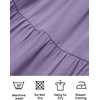 image:imageZESICA Womens 2026 Summer Casual Flutter Short Sleeve Smocked Midi DressViolet