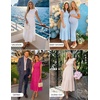image:imageZESICA Womens 2026 Summer Casual Flutter Short Sleeve Smocked Midi DressWatermelonred