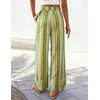 image:imageZESICA Womens 2026 Summer Striped Wide Leg Palazzo Pants with PocketsGrass Green