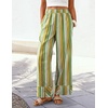 image:imageZESICA Womens 2026 Summer Striped Wide Leg Palazzo Pants with PocketsGrass Green