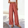 image:imageZESICA Womens 2026 Summer Striped Wide Leg Palazzo Pants with PocketsOrange