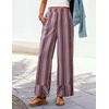 image:imageZESICA Womens 2026 Summer Striped Wide Leg Palazzo Pants with PocketsPurpletaro
