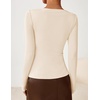 image:imageZESICA Womens Asymmetrical Long Sleeve Fall Shirt Going Out Top Work BlouseApricot
