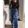 image:imageZESICA Womens Asymmetrical Long Sleeve Fall Shirt Going Out Top Work BlouseBlack