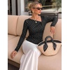 image:imageZESICA Womens Asymmetrical Long Sleeve Fall Shirt Going Out Top Work BlouseBlack Polka Dot