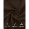 image:imageZESICA Womens Asymmetrical Long Sleeve Fall Shirt Going Out Top Work BlouseCoffee Brown
