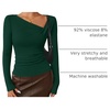 image:imageZESICA Womens Asymmetrical Long Sleeve Fall Shirt Going Out Top Work BlouseGreen