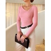 image:imageZESICA Womens Asymmetrical Long Sleeve Fall Shirt Going Out Top Work BlousePink