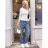 image:imageZESICA Womens Asymmetrical Long Sleeve Fall Shirt Going Out Top Work BlouseWhite