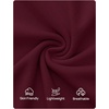 image:imageZESICA Womens Asymmetrical Long Sleeve Fall Shirt Going Out Top Work BlouseWine Red