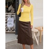 image:imageZESICA Womens Asymmetrical Long Sleeve Fall Shirt Going Out Top Work BlouseYellow