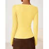 image:imageZESICA Womens Asymmetrical Long Sleeve Fall Shirt Going Out Top Work BlouseYellow