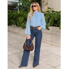 image:imageZESICA Womens Dressy Casual Blouses Fall Long Sleeve Chiffon TopsBlue
