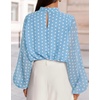 image:imageZESICA Womens Dressy Casual Blouses Fall Long Sleeve Chiffon TopsBlue