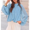 image:imageZESICA Womens Dressy Casual Blouses Fall Long Sleeve Chiffon TopsBlue