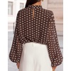 image:imageZESICA Womens Dressy Casual Blouses Fall Long Sleeve Chiffon TopsBrown