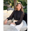 image:imageZESICA Womens Dressy Casual Blouses Fall Long Sleeve Chiffon TopsDim